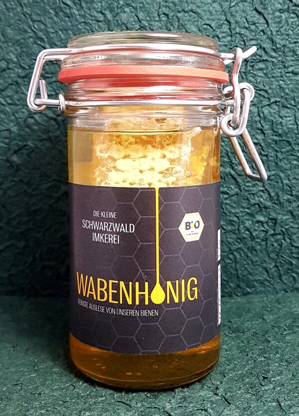 Wabenhonig im Glas in BIO-Qualität